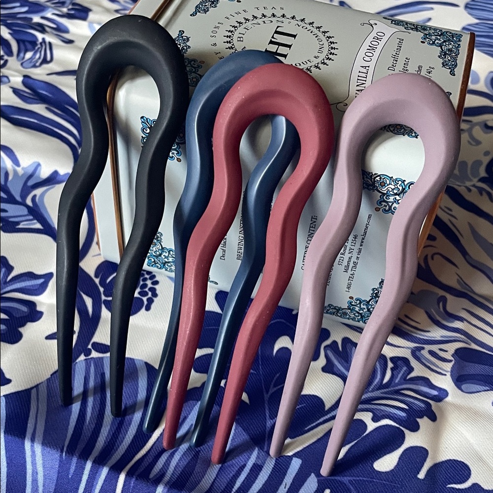 Elegant Multi-Color Hair Fork Set